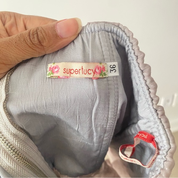 Super Lucy - Ruffle Grey Mettalic Corset - Size 36 / S - Picture 6 of 7